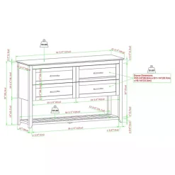 Online Kirklands Home Graphite Wood Storage Buffet with Faux Marble Top