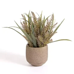 Sale Kirklands Home Grass Arrangement in Cement Pot