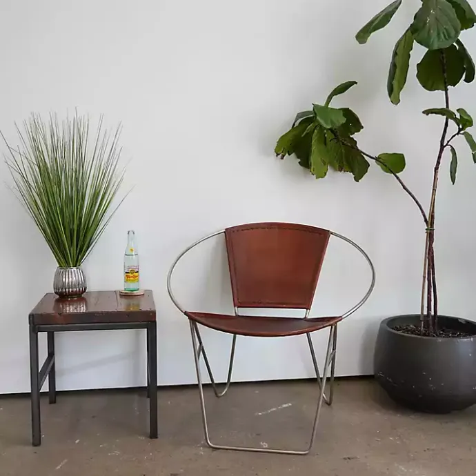 Clearance Kirklands Home Grass Arrangement in Silver Ribbed Pot