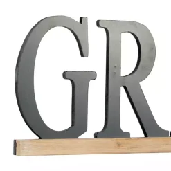 Kirklands Home Grateful Wood Wall Plaque Black