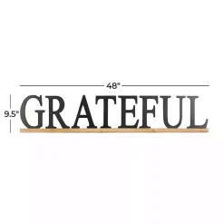 Kirklands Home Grateful Wood Wall Plaque Black