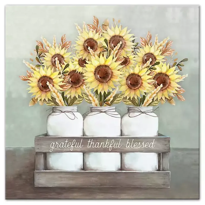 Best Kirklands Home Gratitude Sunflowers Canvas Art Print Yellow