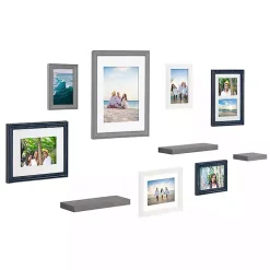 Best Kirklands Home Gray & Navy 10-pc. Gallery Wall Frame & Shelf Set