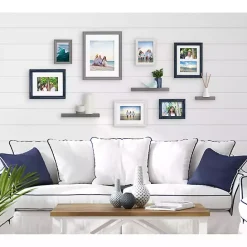 Best Kirklands Home Gray & Navy 10-pc. Gallery Wall Frame & Shelf Set