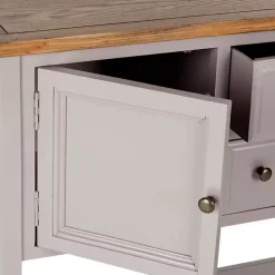 Kirklands Home & Oak 4-Drawer Charlotte Sideboard Gray