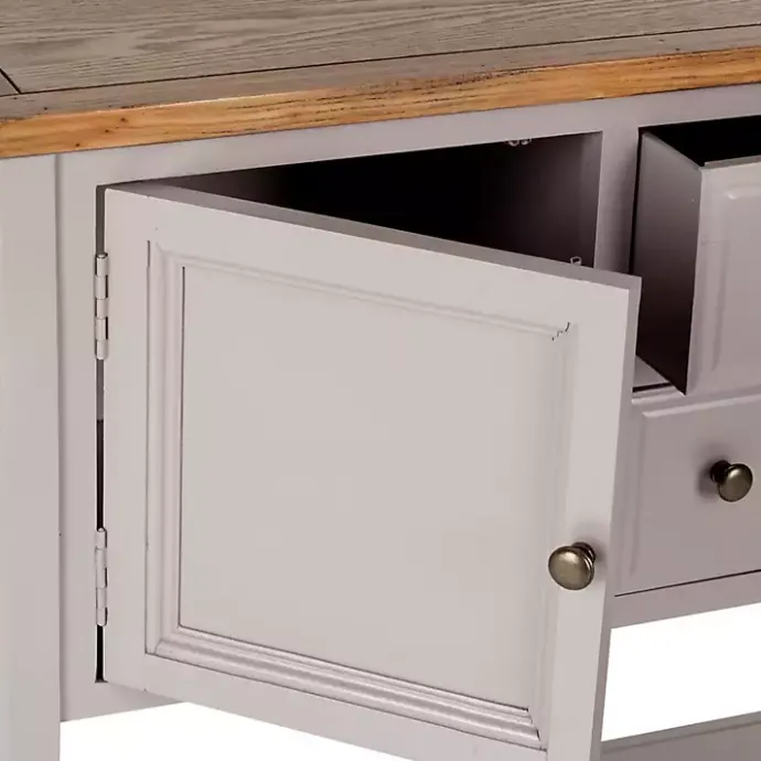 Kirklands Home & Oak 4-Drawer Charlotte Sideboard Gray
