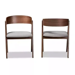 Outlet Kirklands Home & Walnut Danton Dining Chairs, Set of 2 Gray