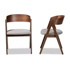 Outlet Kirklands Home & Walnut Danton Dining Chairs, Set of 2 Gray