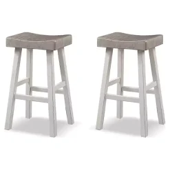 Hot Kirklands Home & White Backless Cooper Bar Stools, Set of 2 Gray