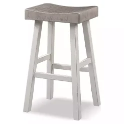 Hot Kirklands Home & White Backless Cooper Bar Stools, Set of 2 Gray