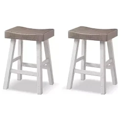 New Kirklands Home & White Cooper Counter Stools, Set of 2 Gray
