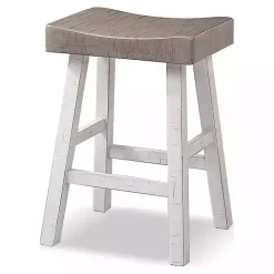 New Kirklands Home & White Cooper Counter Stools, Set of 2 Gray