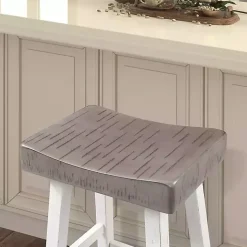 New Kirklands Home & White Cooper Counter Stools, Set of 2 Gray