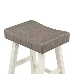 Sale Kirklands Home & White Wood Bar Stools, Set of 2 Gray