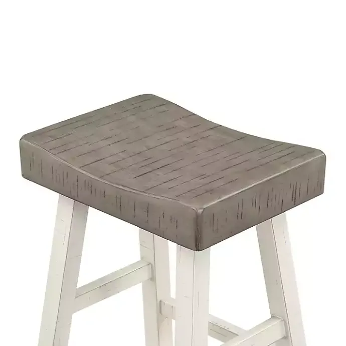 Best Kirklands Home & White Wood Counter Stools, Set of 2 Gray