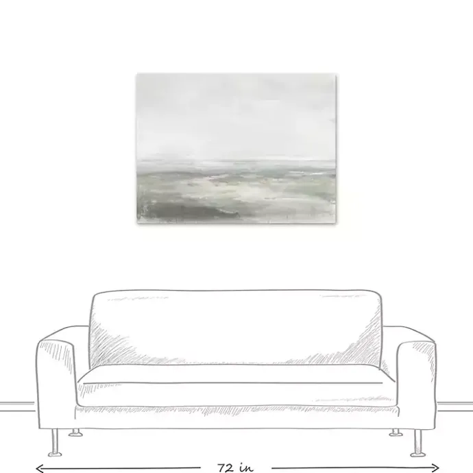 Discount Kirklands Home Abstract Seascape Canvas Art Print Gray