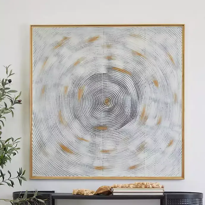 Kirklands Home Gray Abstract Swirl Metal Wall Plaque