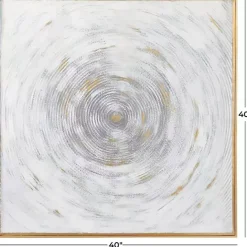 Kirklands Home Gray Abstract Swirl Metal Wall Plaque