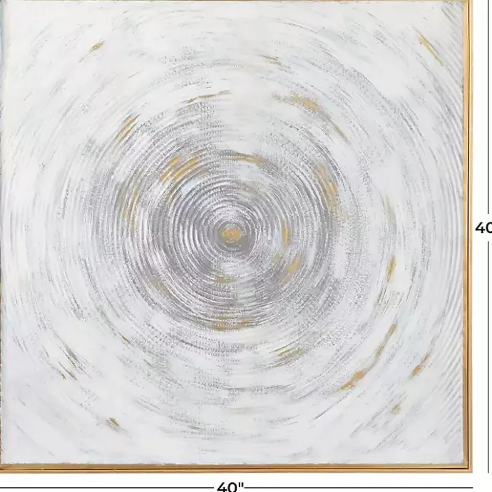 Kirklands Home Gray Abstract Swirl Metal Wall Plaque