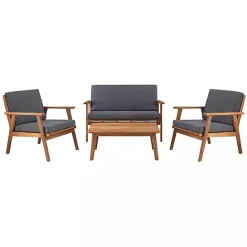 Clearance Kirklands Home Acacia Wood 4-pc. Outdoor Living Set Gray