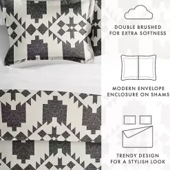 Hot Kirklands Home Gray Adobe Diamond 2-pc. Twin Duvet Cover Set