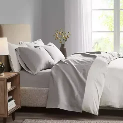 Hot Kirklands Home All Season Moisture Wicking King Sheet Set Gray