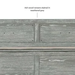 Online Kirklands Home Gray and Beige Carlton Storage Bench