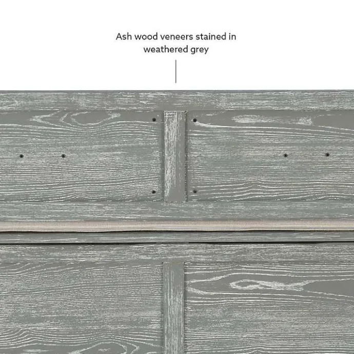 Online Kirklands Home Gray and Beige Carlton Storage Bench