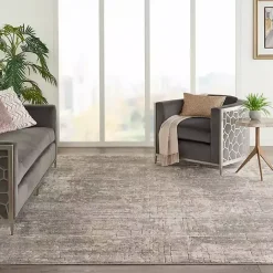 Sale Kirklands Home Gray and Beige Tally Textured Area Rug, 7x9