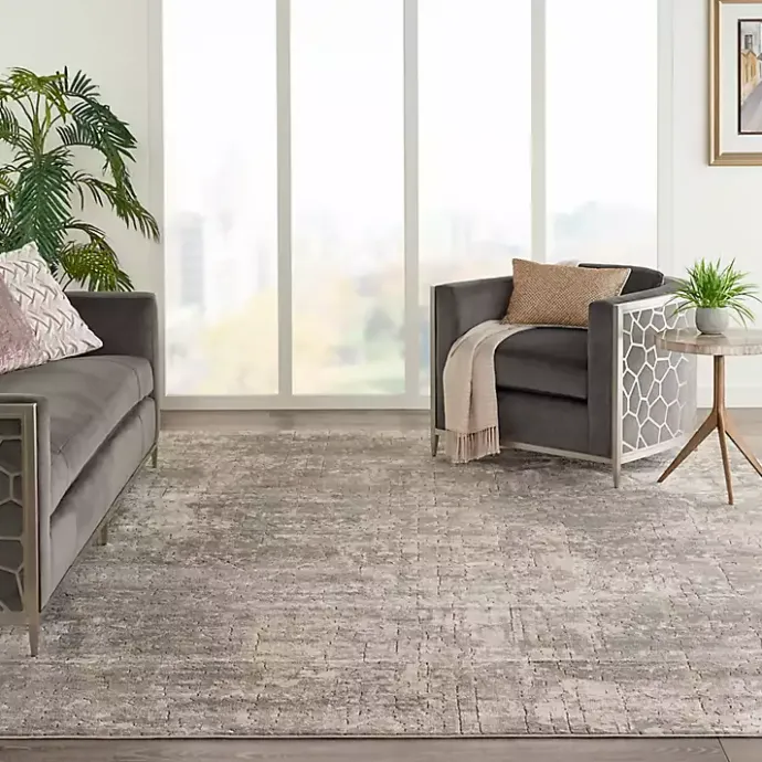 Sale Kirklands Home Gray and Beige Tally Textured Area Rug, 7x9