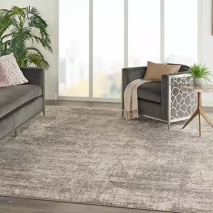 Sale Kirklands Home Gray and Beige Tally Textured Area Rug, 7x9