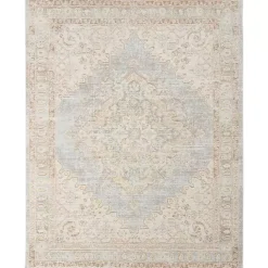 Best Kirklands Home Gray and Beige Vintage Medallion Area Rug, 5x7
