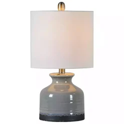 Clearance Kirklands Home Gray and Black Ceramic Table Lamp, Set of 2 White