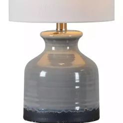 Clearance Kirklands Home Gray and Black Ceramic Table Lamp, Set of 2 White