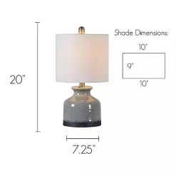 Clearance Kirklands Home Gray and Black Ceramic Table Lamp, Set of 2 White