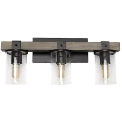 Discount Kirklands Home and Black Glass Shade Vanity Light Gray