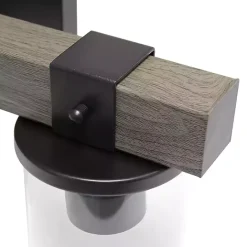 Discount Kirklands Home and Black Glass Shade Vanity Light Gray