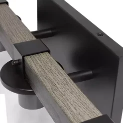 Discount Kirklands Home and Black Glass Shade Vanity Light Gray