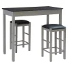 Online Kirklands Home Gray and Black 3-pc. Stool and Table Set