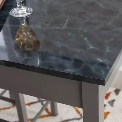 Online Kirklands Home Gray and Black 3-pc. Stool and Table Set