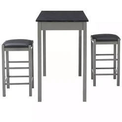 Online Kirklands Home Gray and Black 3-pc. Stool and Table Set