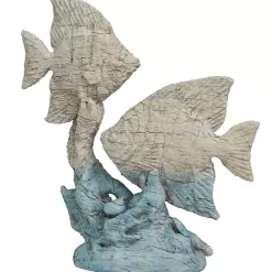 Online Kirklands Home Gray and Blue Fish Statue