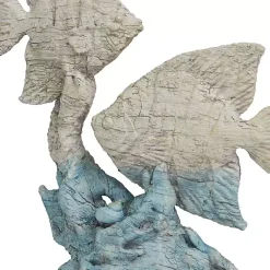 Online Kirklands Home Gray and Blue Fish Statue