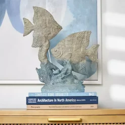 Online Kirklands Home Gray and Blue Fish Statue
