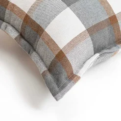 Best Kirklands Home Gray and Brown Plaid Throw Pillow