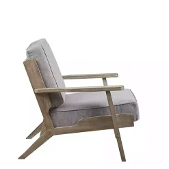 New Kirklands Home and Distressed Wooden Malibu Accent Chair Gray