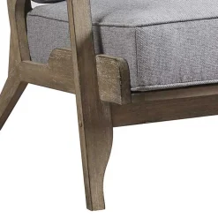 New Kirklands Home and Distressed Wooden Malibu Accent Chair Gray