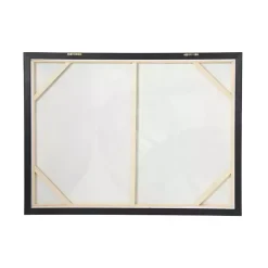 Outlet Kirklands Home Gray and Gold Abstract Framed Canvas Art Print