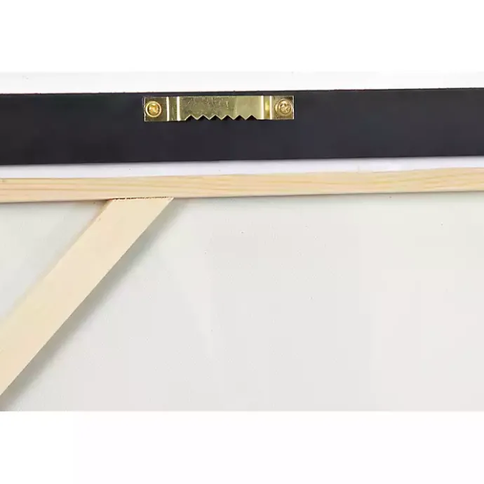 Outlet Kirklands Home Gray and Gold Abstract Framed Canvas Art Print