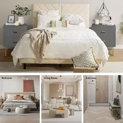 Sale Kirklands Home and Gold Modern Ceandro Nightstand Gray